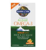 Minami Nutrition Omega - 3 Vegan DHA z mořské řasy - s příchutí pomeranče - 60 tobolek