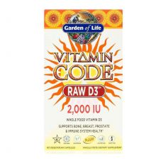Vitamín D3 - RAW Vitamin Code - 2000IU - 60 kapslí