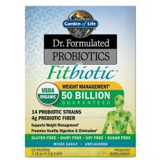 Dr. Formulated Probiotika - organický fitbiotický prášek bez příchutě - 50 miliard CFU 84g.