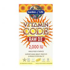 Vitamín D3 - RAW Vitamin Code - 2000IU - 120 kapslí