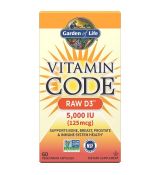 Vitamín D3 - RAW Vitamin Code - 5000IU - 60 kapslí