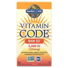 Vitamín D3 - RAW Vitamin Code - 5000IU - 60 kapslí